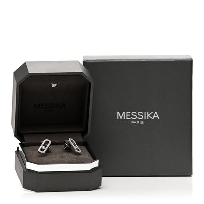 Messika 18K White Gold Diamond Move Uno Pave Earrings 5 of 5