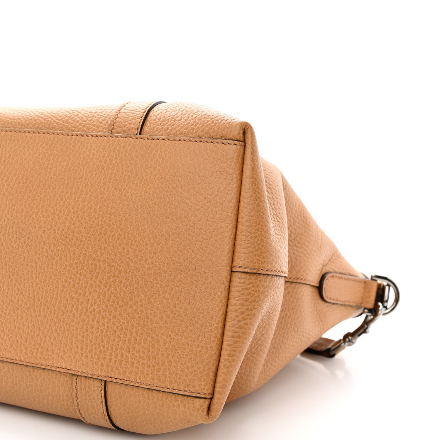 Gucci Pebbled Calfskin Medium GG Convertible Dome Satchel Beige 10 of 13