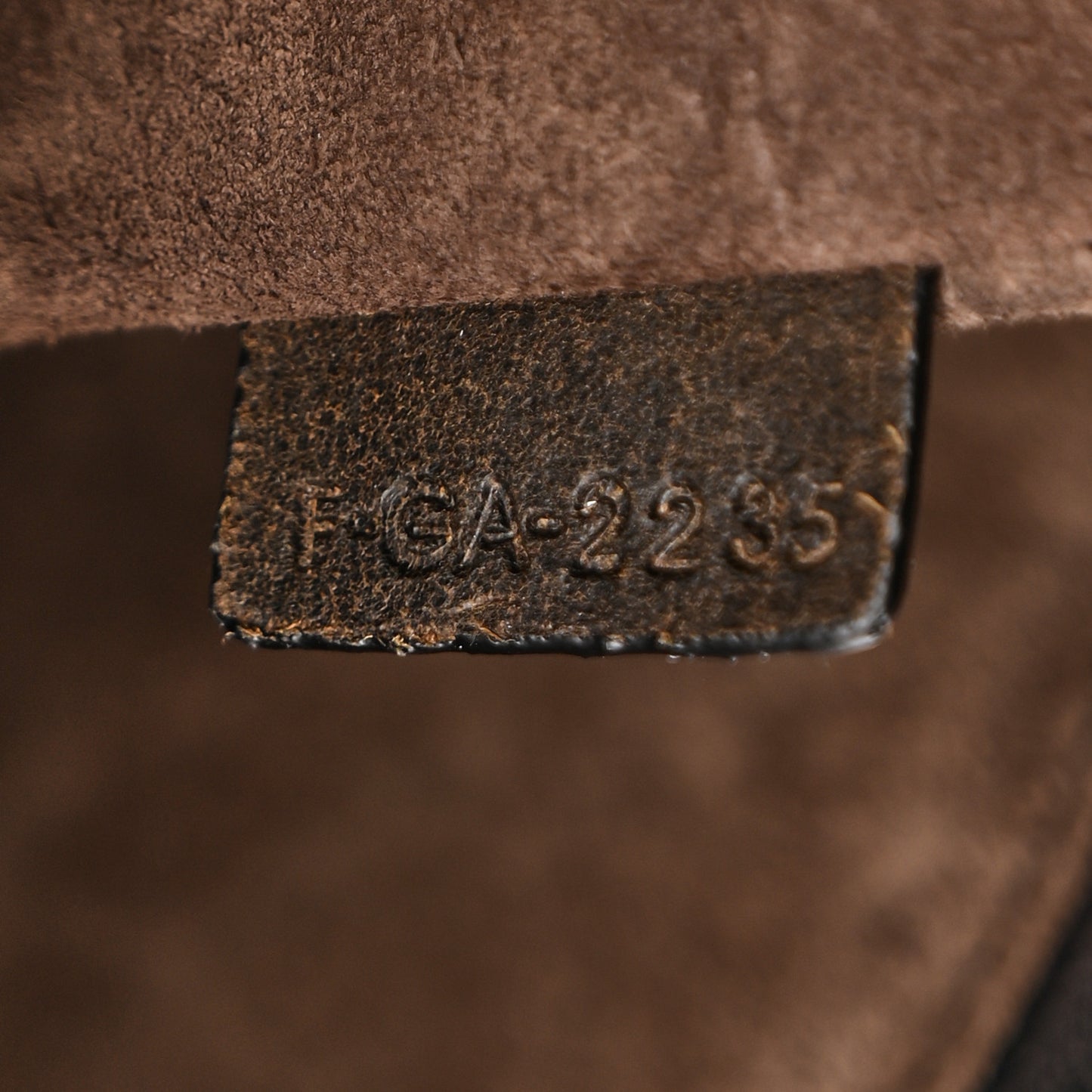 Waxed Suede Calfskin Large Boston Bag Brown