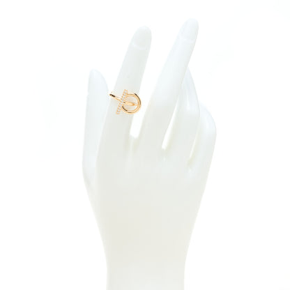 Hermes 18K Rose Gold Diamond PM Echappee Ring 51 5.75 2 of 6