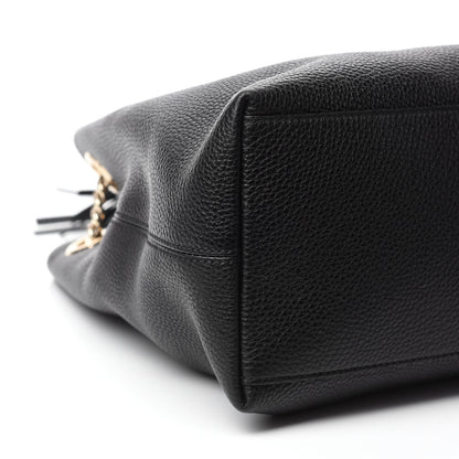 Gucci Pebbled Calfskin Medium Soho Chain Shoulder Bag Black 6 of 11