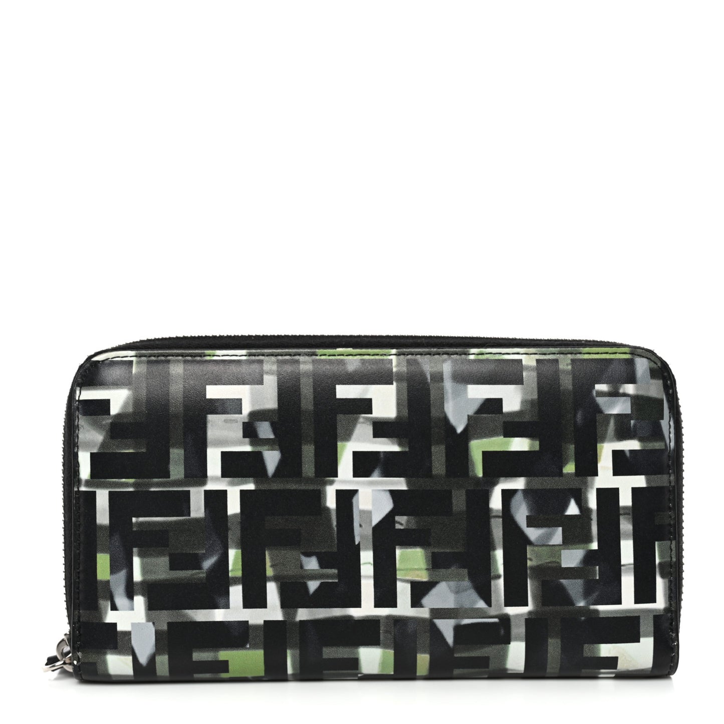 Vitello CamouFF Zip Around Wallet Black Multicolor