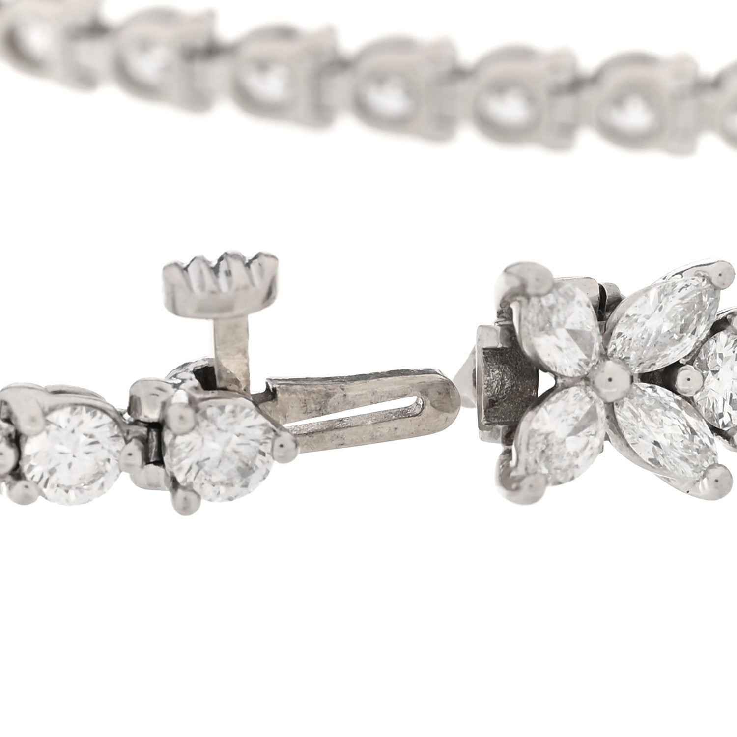Tiffany Platinum Diamond 4.32ctw Victoria Tennis Bracelet 3 of 6