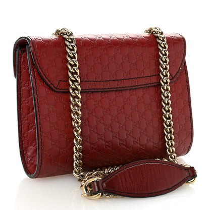 Gucci Soft Microguccissima Mini Emily Chain Shoulder Bag Rosso 3 of 13