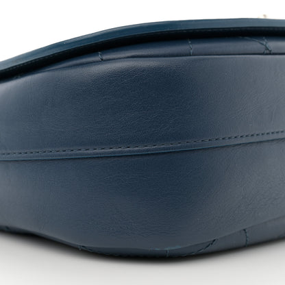 Chanel Calfskin Stitched Ring My Bag Flap Crossbody Navy 9 of 13