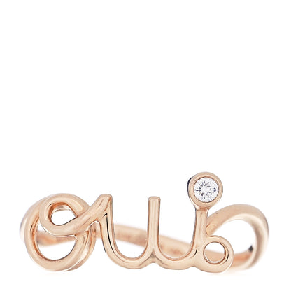 Christian Dior 18K Rose Gold Diamond Oui Ring 54 7 1 of 10