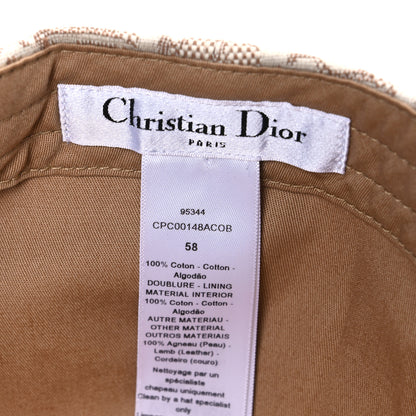 Christian Dior Cotton Oblique Jacquard Baseball Cap 58 Beige 8 of 9