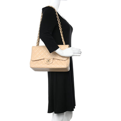 Chanel Caviar Quilted Jumbo Double Flap Beige Clair 2 of 13