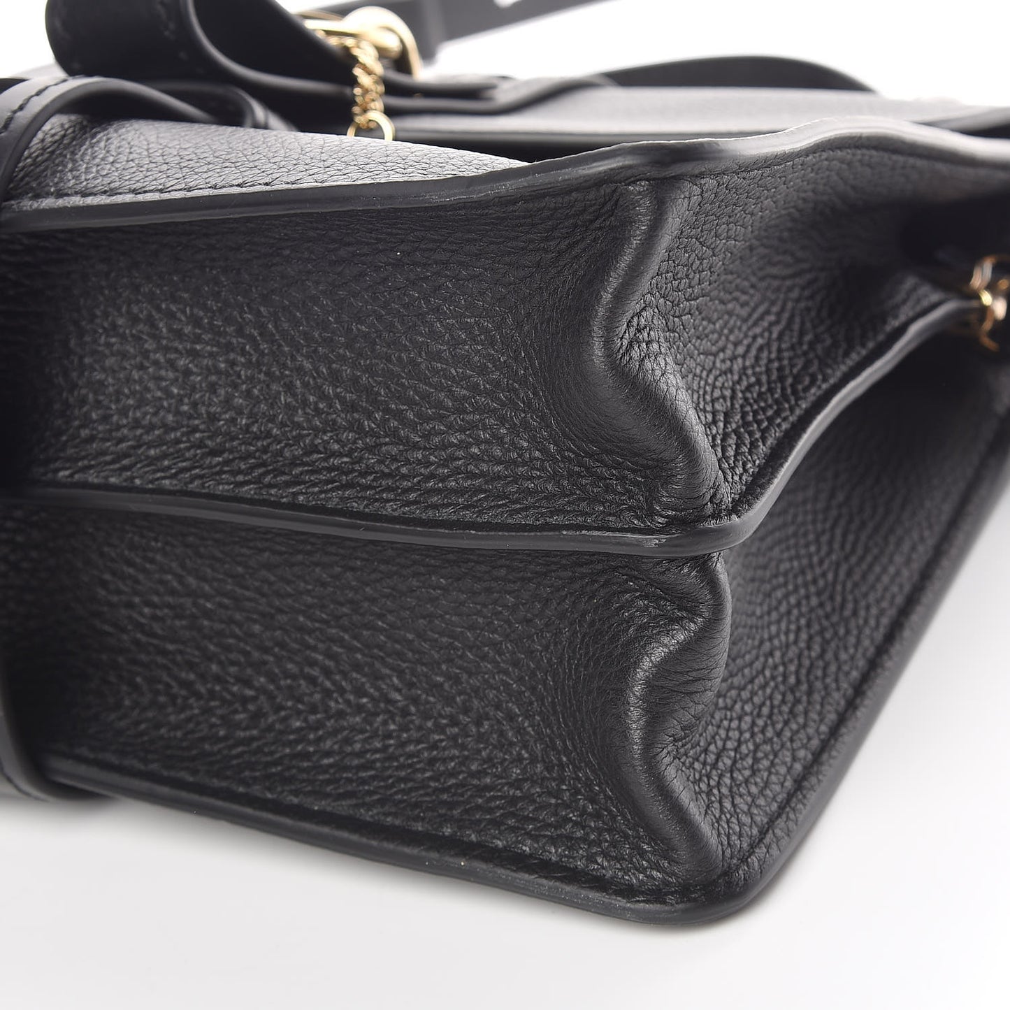 Grained Calfskin Medium Aby Day Shoulder Bag Black
