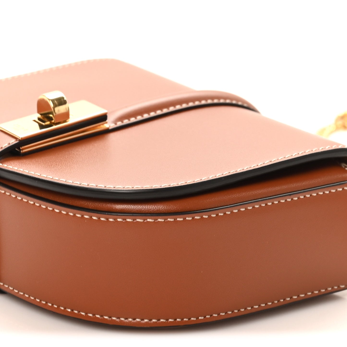 Natural Calfskin Besace Small 16 Wallet on Chain Tan