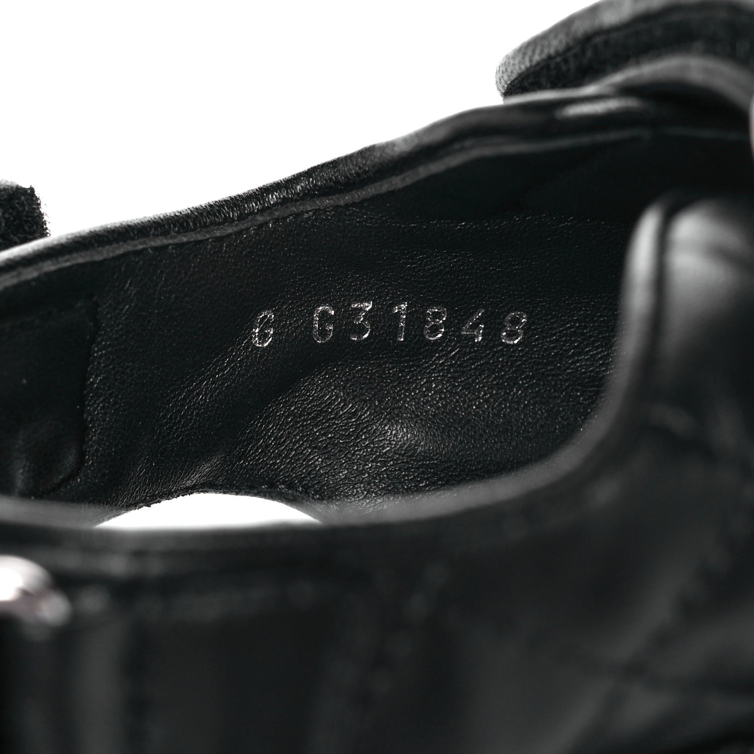 Chanel Lambskin Velcro Dad Sandals 37.5 Black 8 of 9