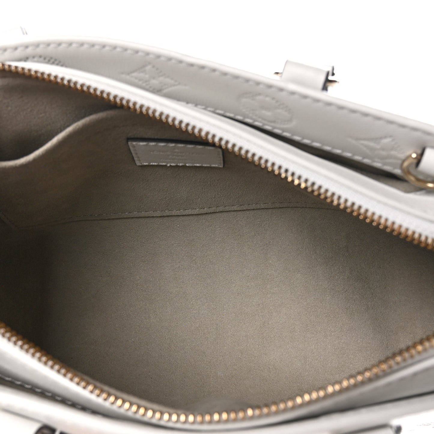 Calfskin Embossed Monogram OnTheGo East West White