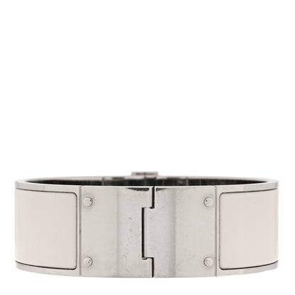 Hermes Enamel Charniere Uni Wide Hinged Bracelet L Pannacotta 3 of 4