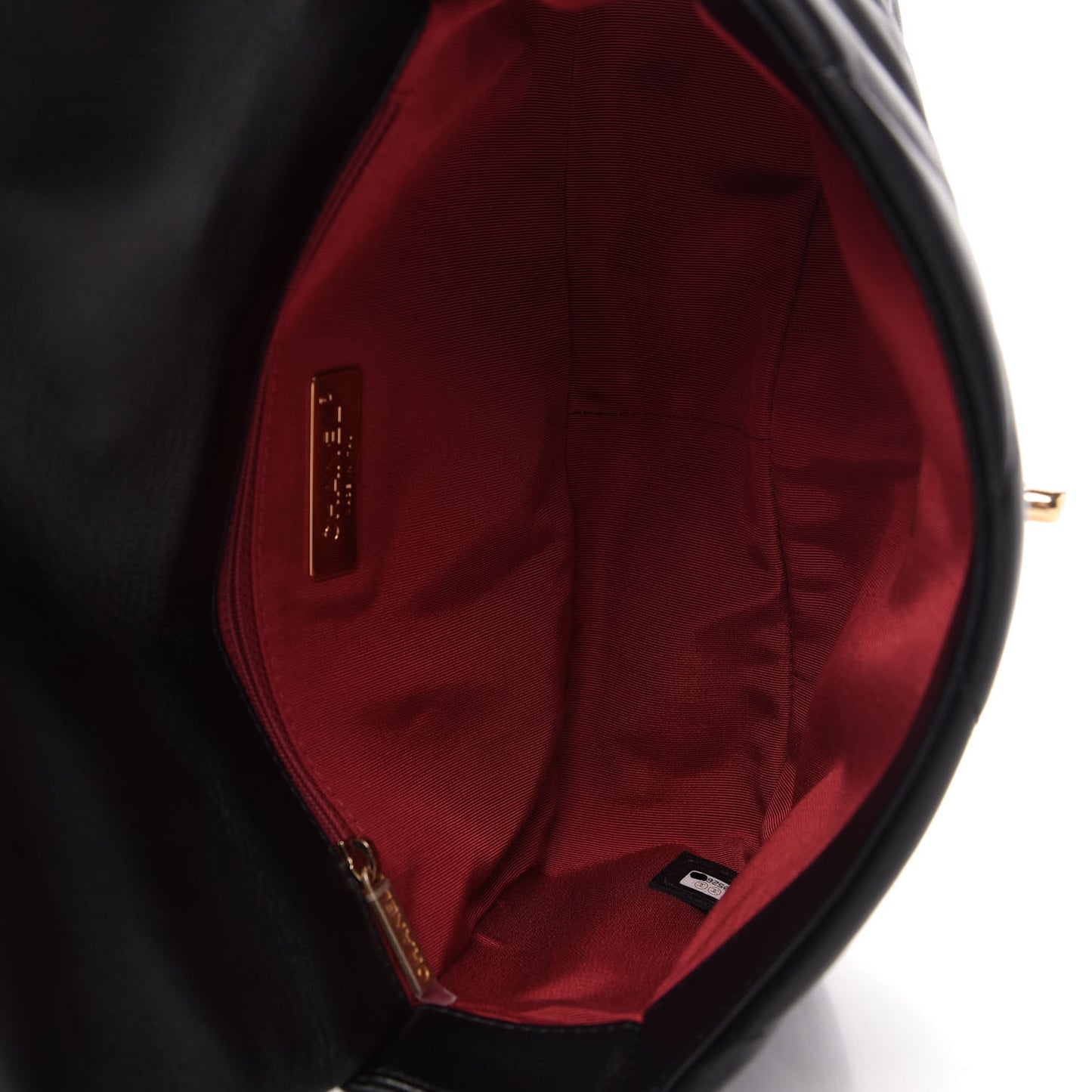 Goatskin Quilted Medium 19 Flap Black