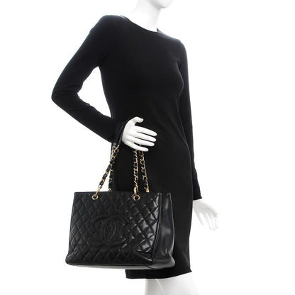 Chanel Caviar Quilted Grand Shopping Tote GST Black 2 of 14