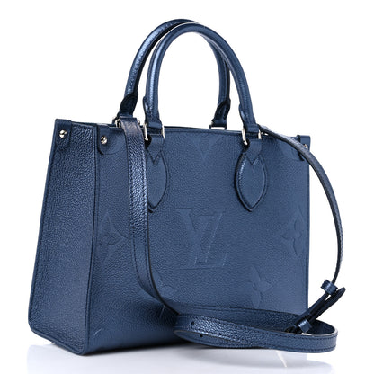 Louis Vuitton Metallic Empreinte Monogram Giant Onthego PM Navy Nacre 2 of 8