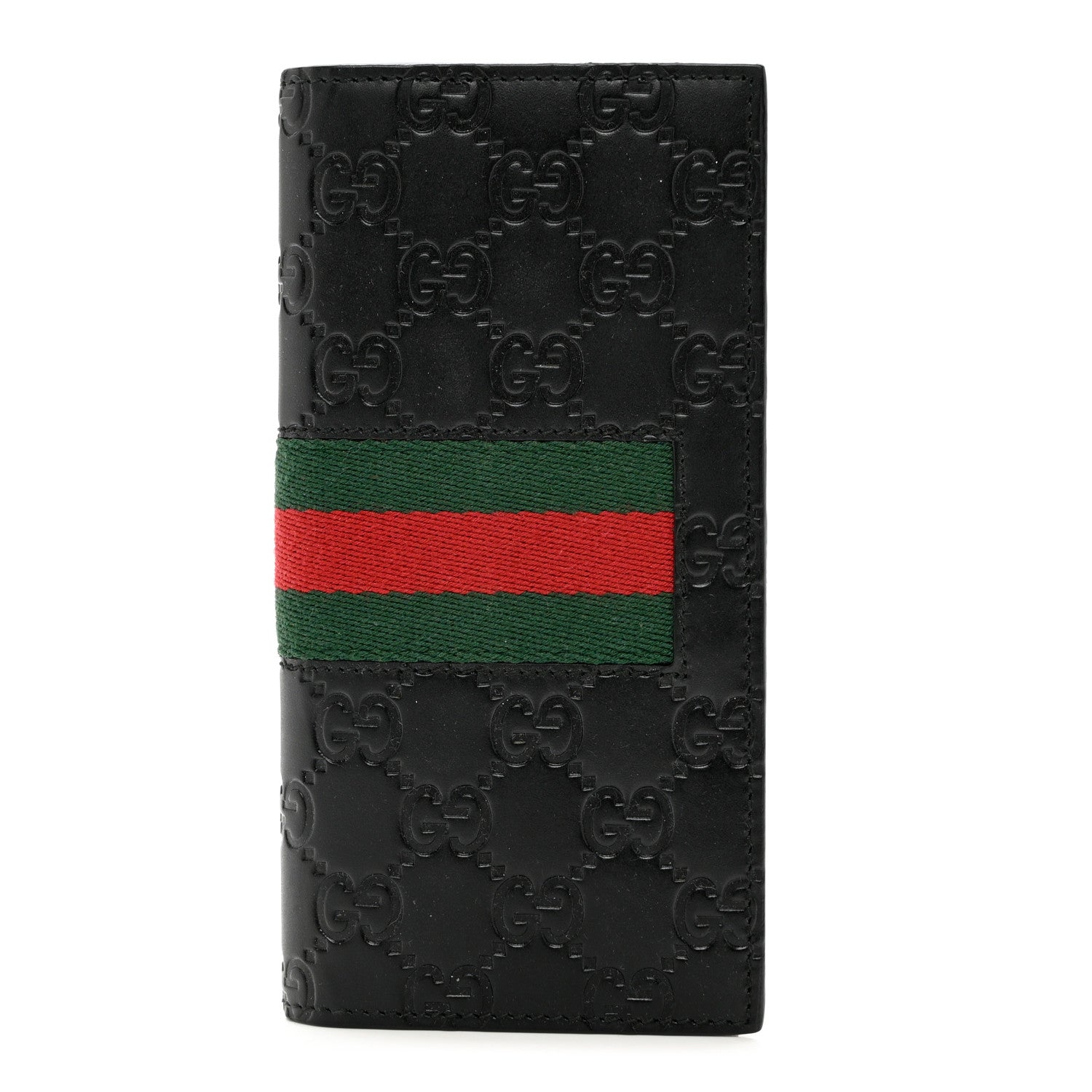 Gucci Guccissima Signature Web New Web Long Wallet Black 1 of 6