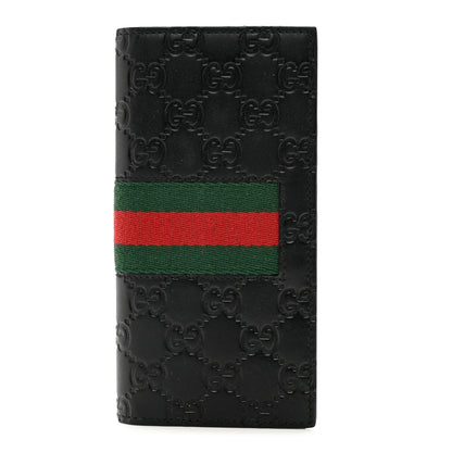 Gucci Guccissima Signature Web New Web Long Wallet Black 1 of 6