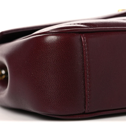 Saint Laurent Lambskin Chevron Quilted Small Loulou Rouge Cabernet 10 of 11