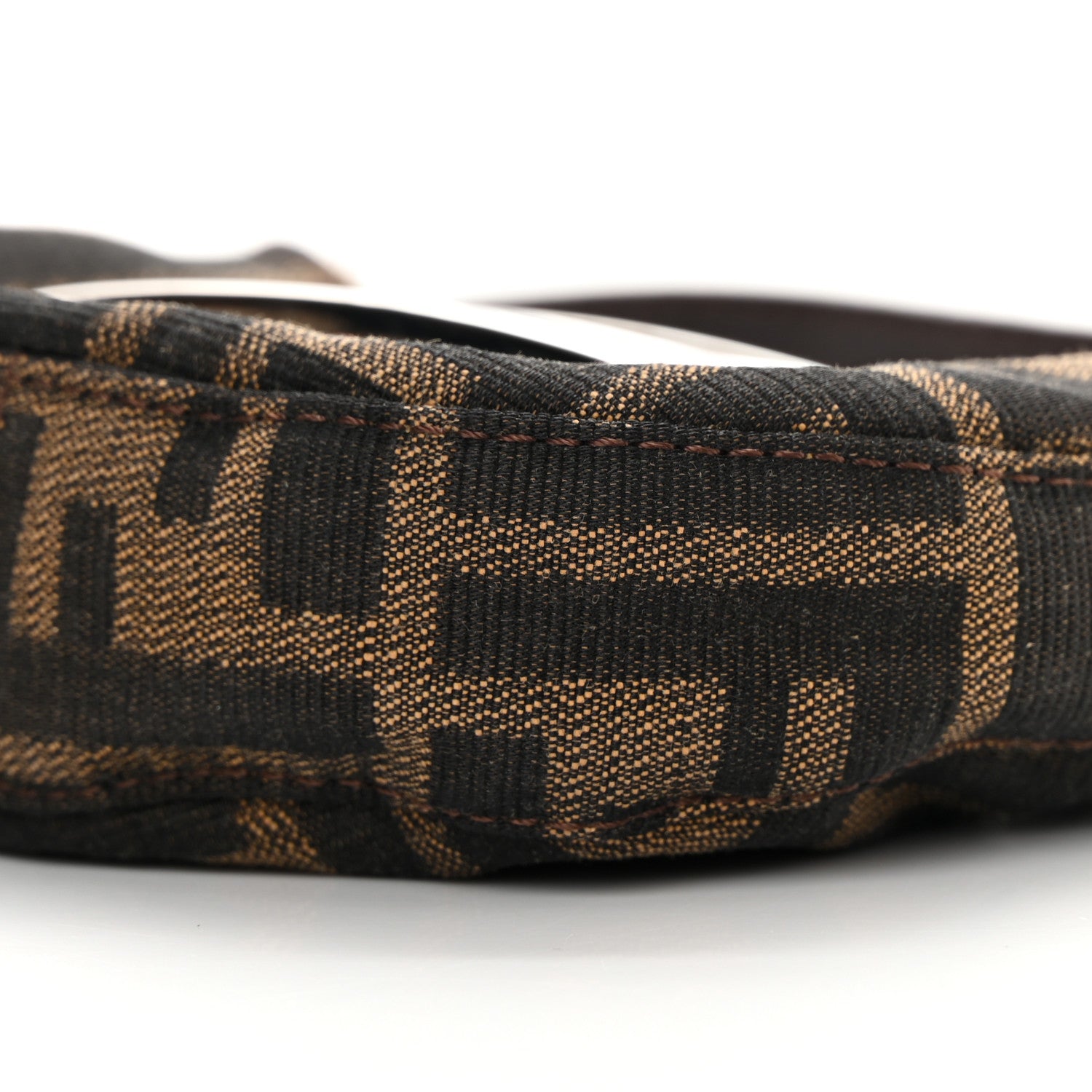 Fendi Zucca Mini Half Moon Baguette Tobacco 10 of 13