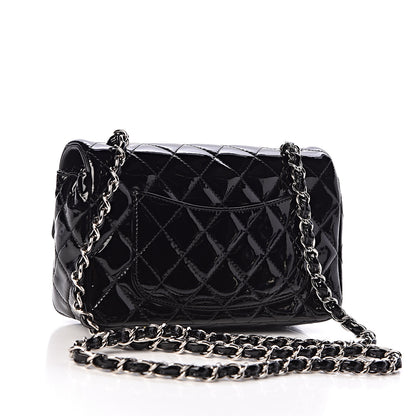 Chanel Patent Calfskin Quilted Mini Rectangular Flap Black 3 of 14