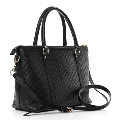 Gucci Soft Microguccissima Small Zippered Satchel Black 2 of 10