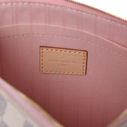 Louis Vuitton Damier Azur Neverfull MM GM Pochette Rose Ballerine 6 of 8