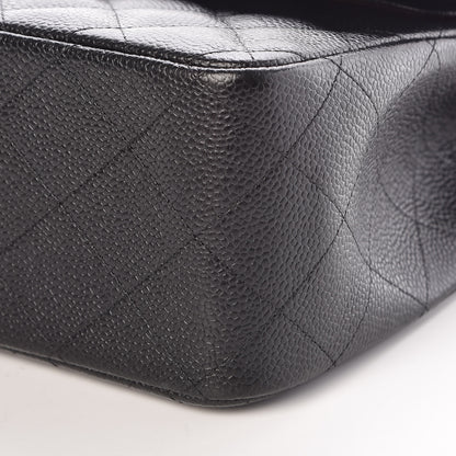 Chanel Caviar Quilted Jumbo Double Flap Black 9 of 10