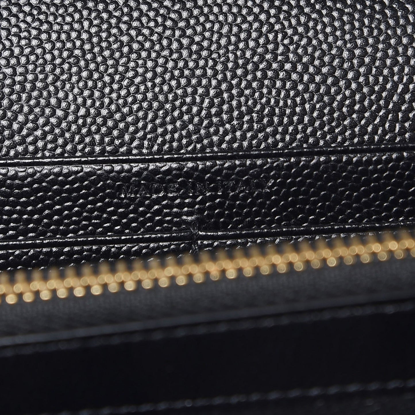 Grain De Poudre Matelasse Chevron Monogram Chain Wallet Black