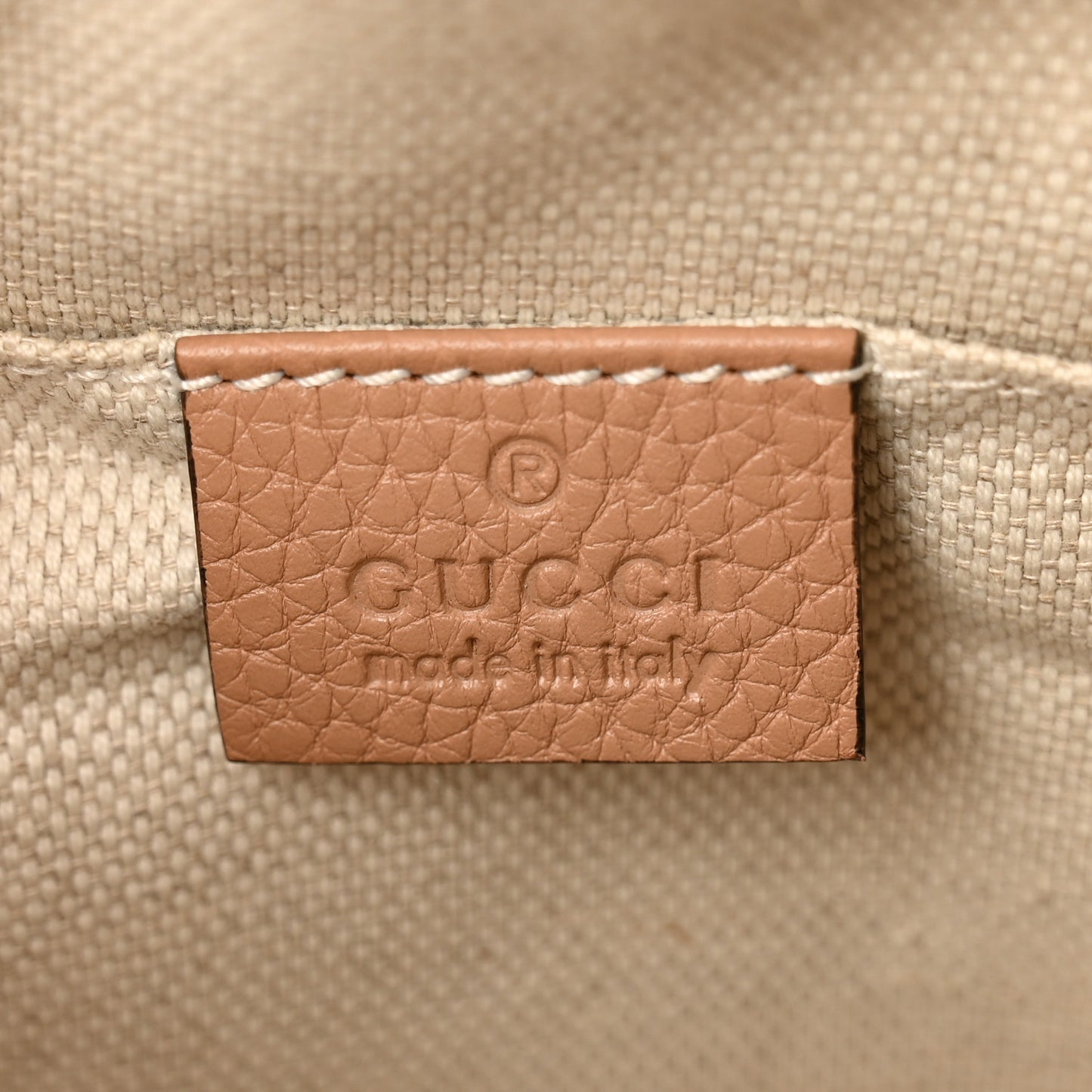 Pebbled Calfskin Small Soho Disco Bag Rose Beige