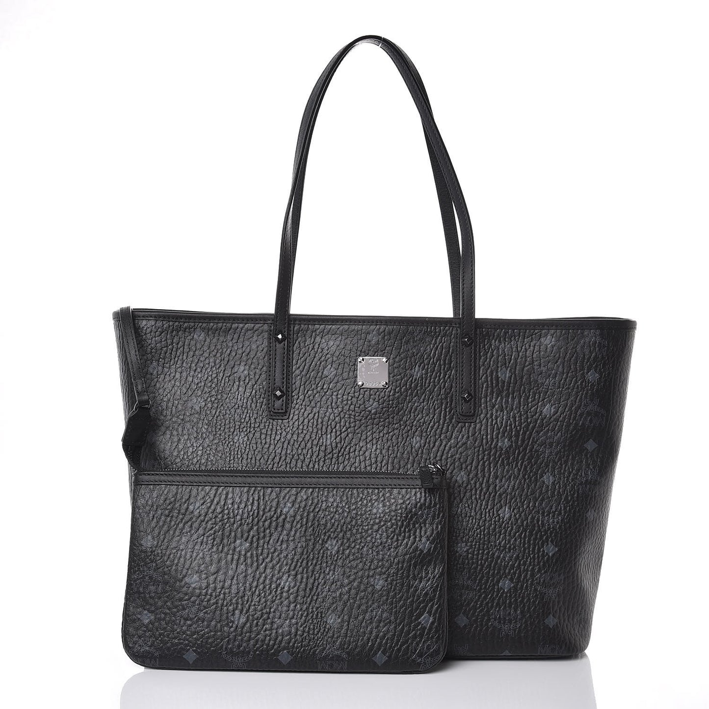Visetos Medium Anya Zip Top Shopper Tote Black