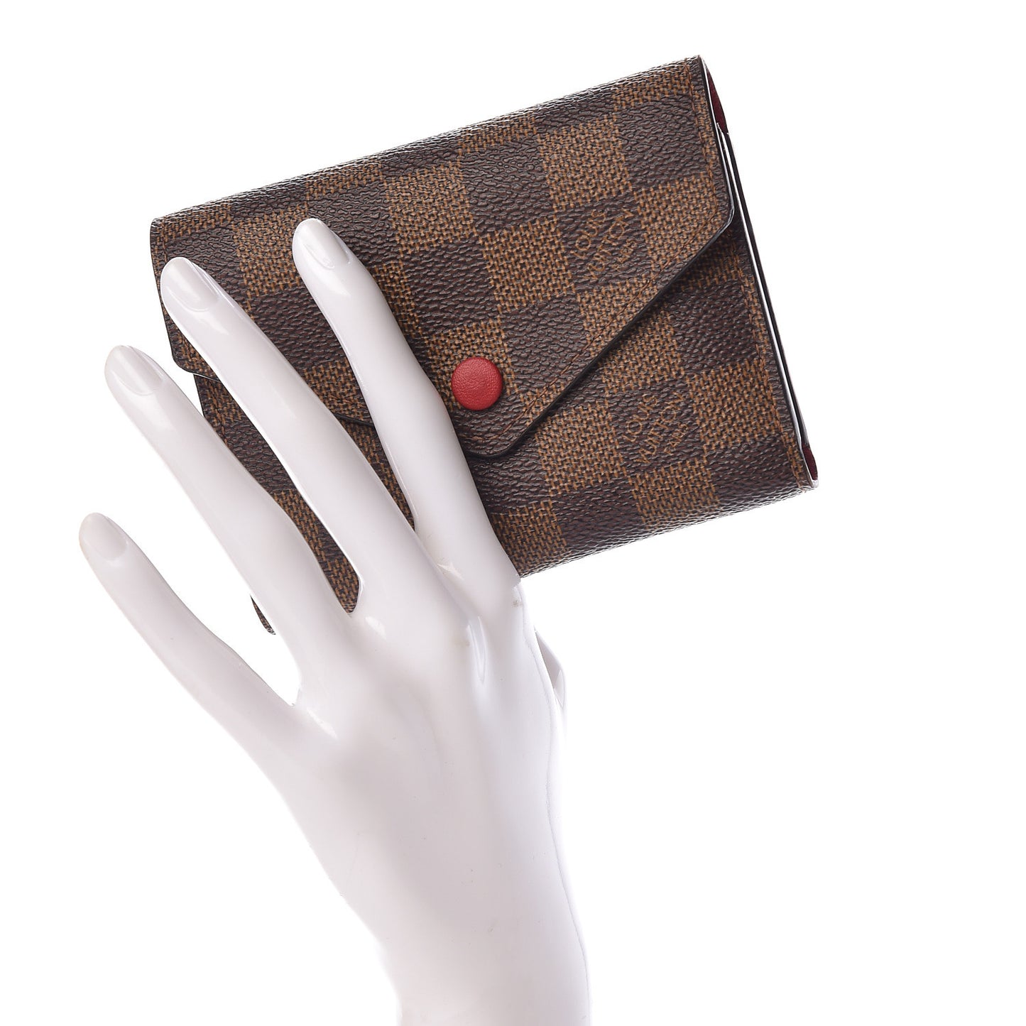 Damier Ebene Victorine Wallet Red