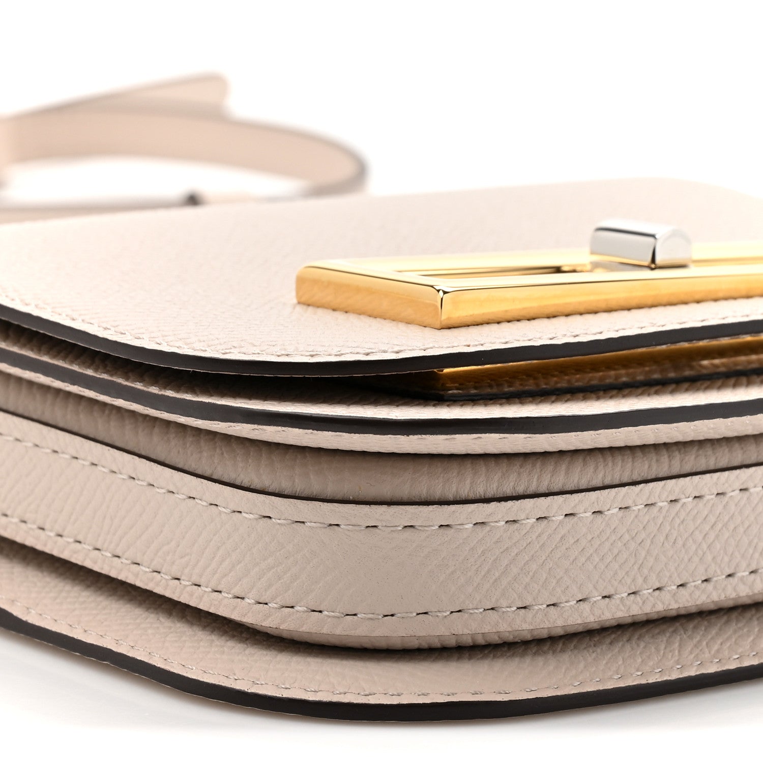 Delvaux Alpina Calfskin Toy Lingot Crossbody Sesame 10 of 11