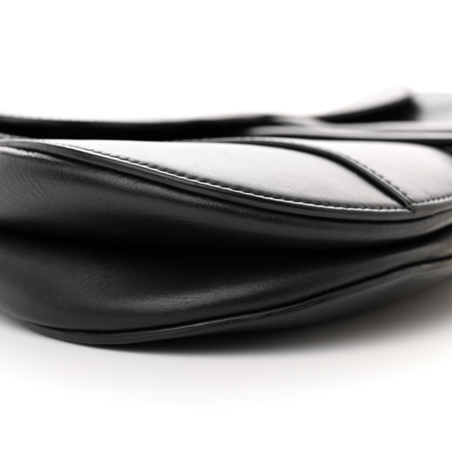 Christian Dior Calfskin Saddle Bag Black 8 of 12