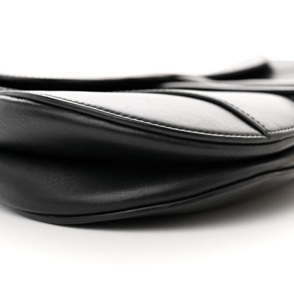 Christian Dior Calfskin Saddle Bag Black 8 of 12