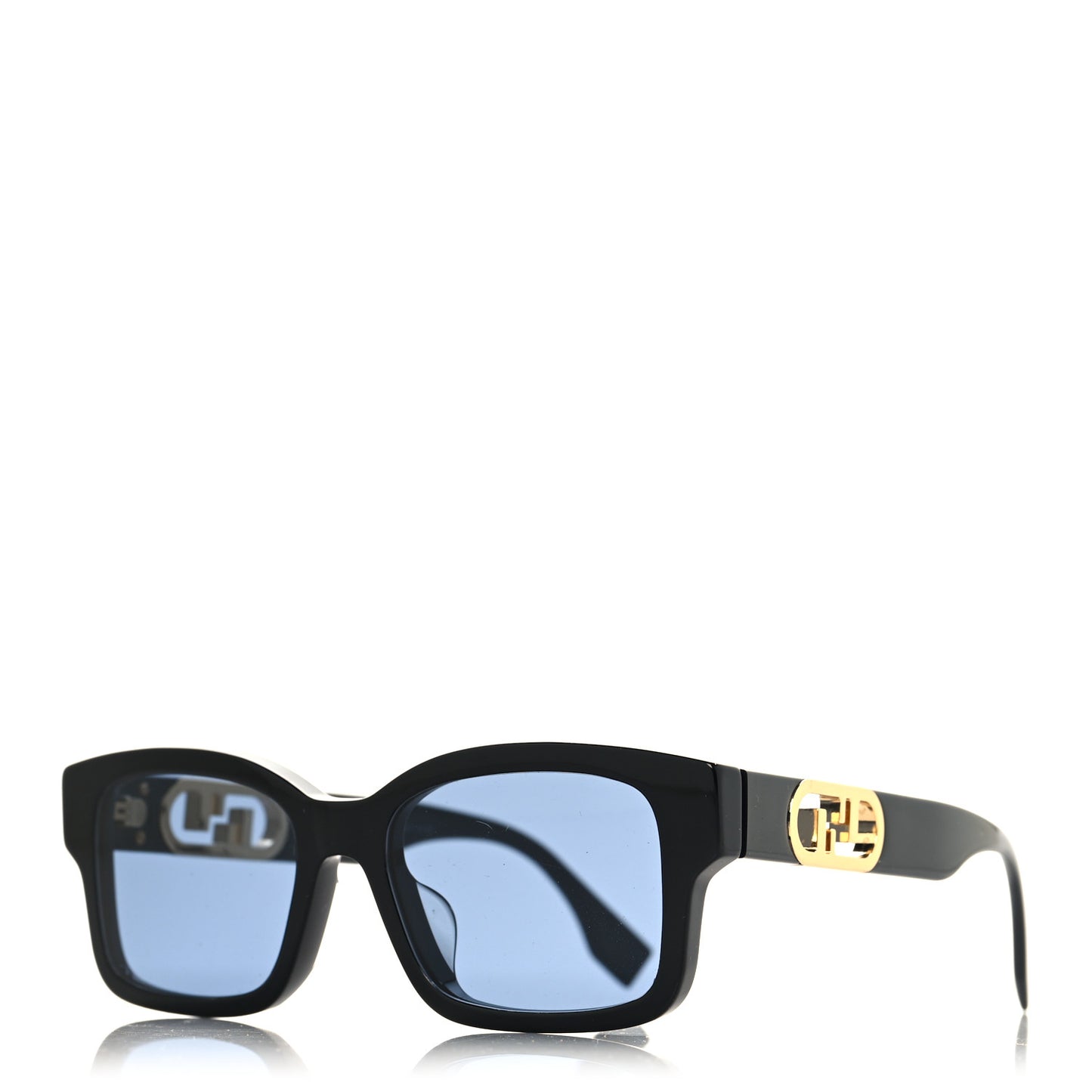 Acetate O'Lock Square Sunglasses FE40050F Black
