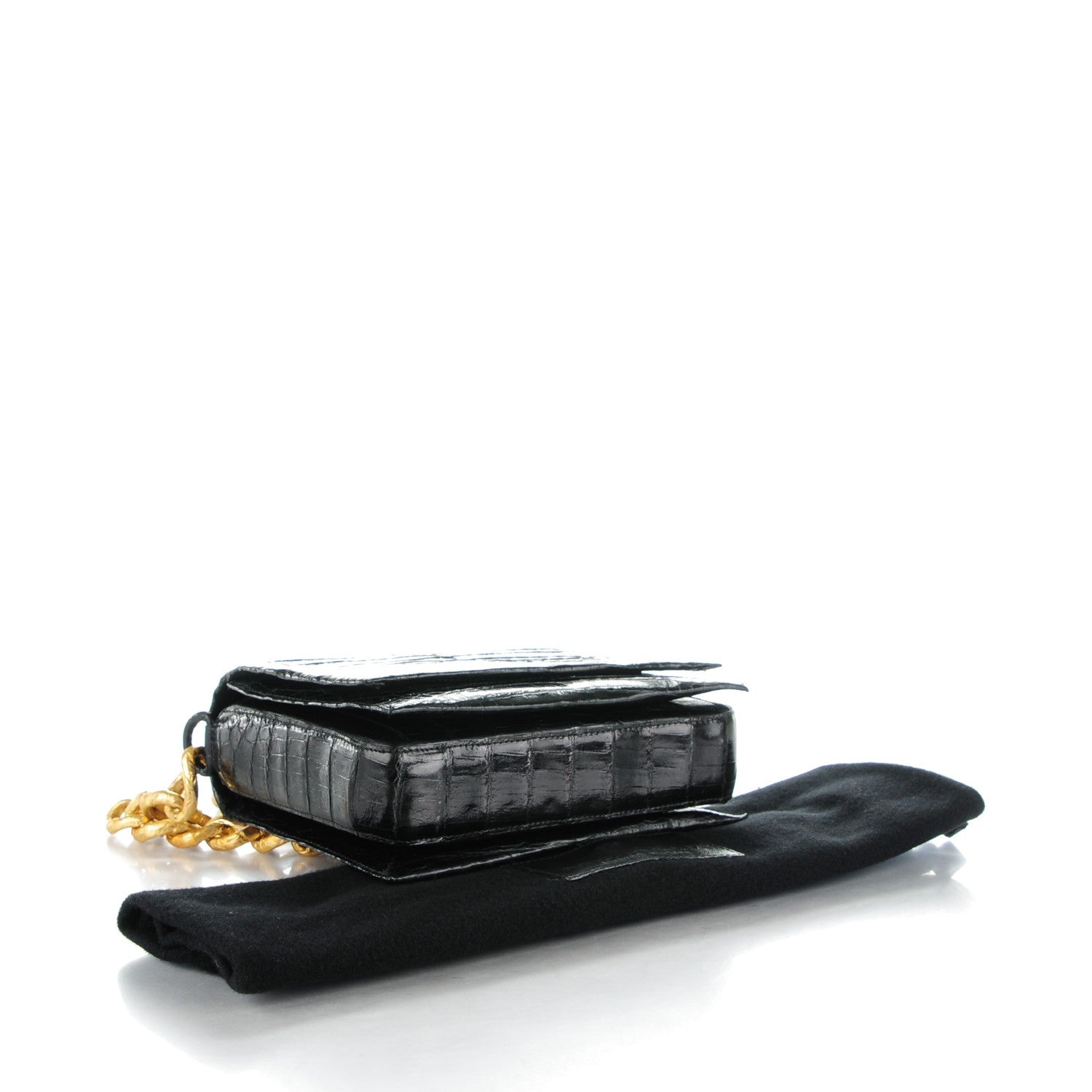 Nancy Gonzalez Crocodile Small Chain Crossbody Bag Black 4 of 7