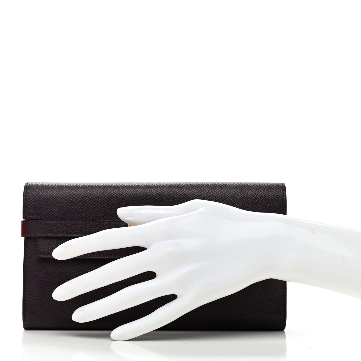 Hermes Epsom Verso Kelly Longue Wallet Raisin Anemone 2 of 8