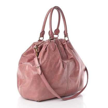 Miu Miu Vitello Shine Shopping Tote Loto 3 of 12