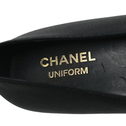 Chanel Grosgrain Cap Toe Uniform Ballerina Flats 40 Black 7 of 8