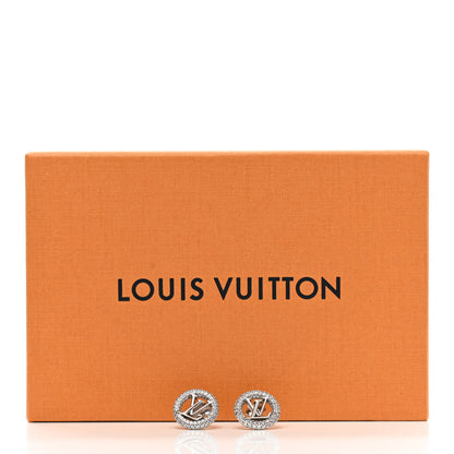 Louis Vuitton Metal Crystal Louise By Night Earrings Silver 6 of 6