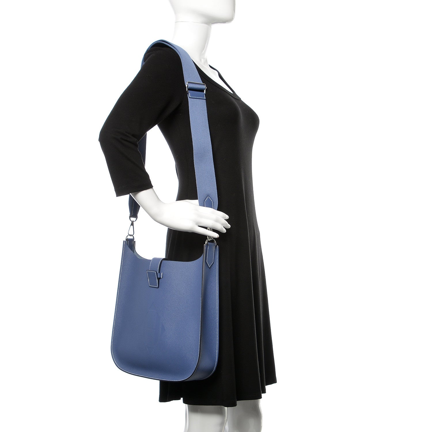 Hermes Epsom Evelyne Sellier 29 PM Bleu Agate 2 of 10