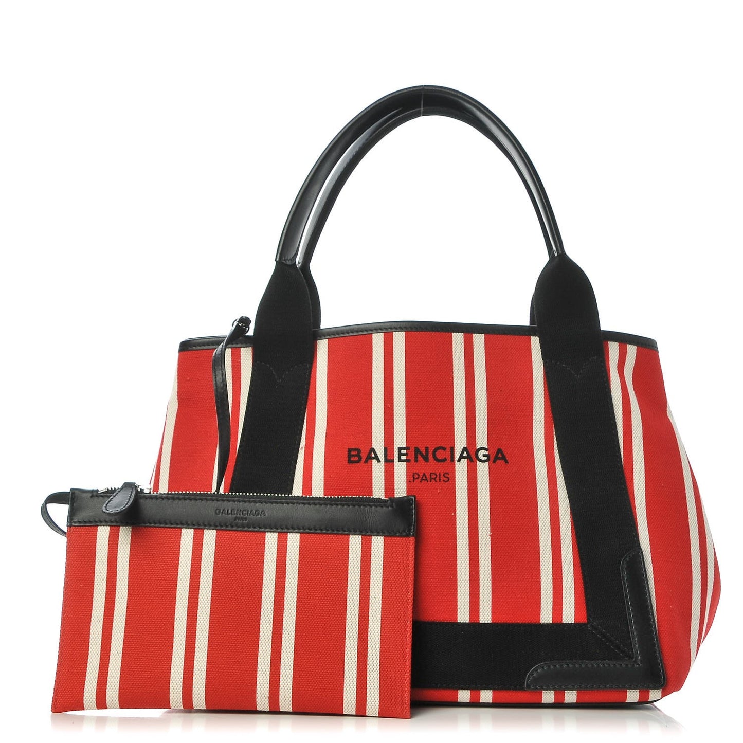 Canvas S Navy Cabas Red