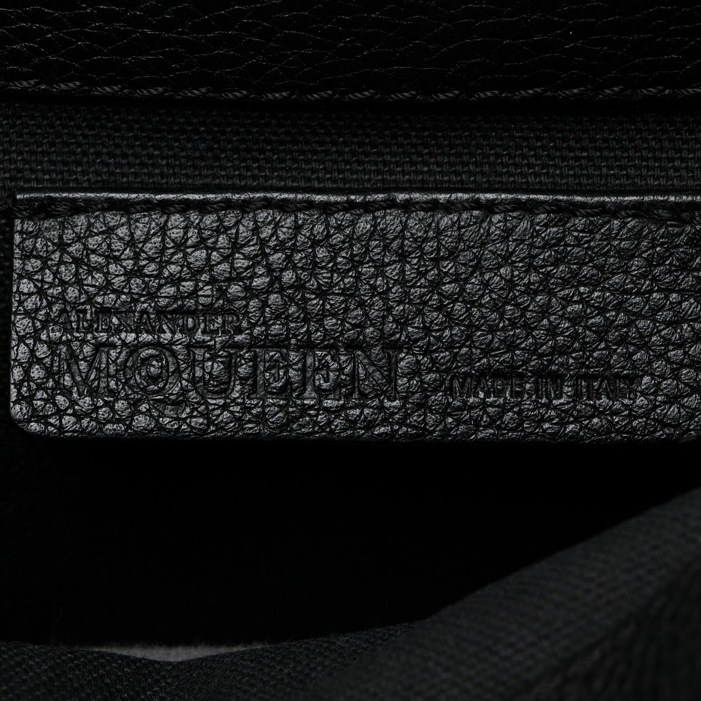 Grained Calfskin Padlock Crossbody Bag Black