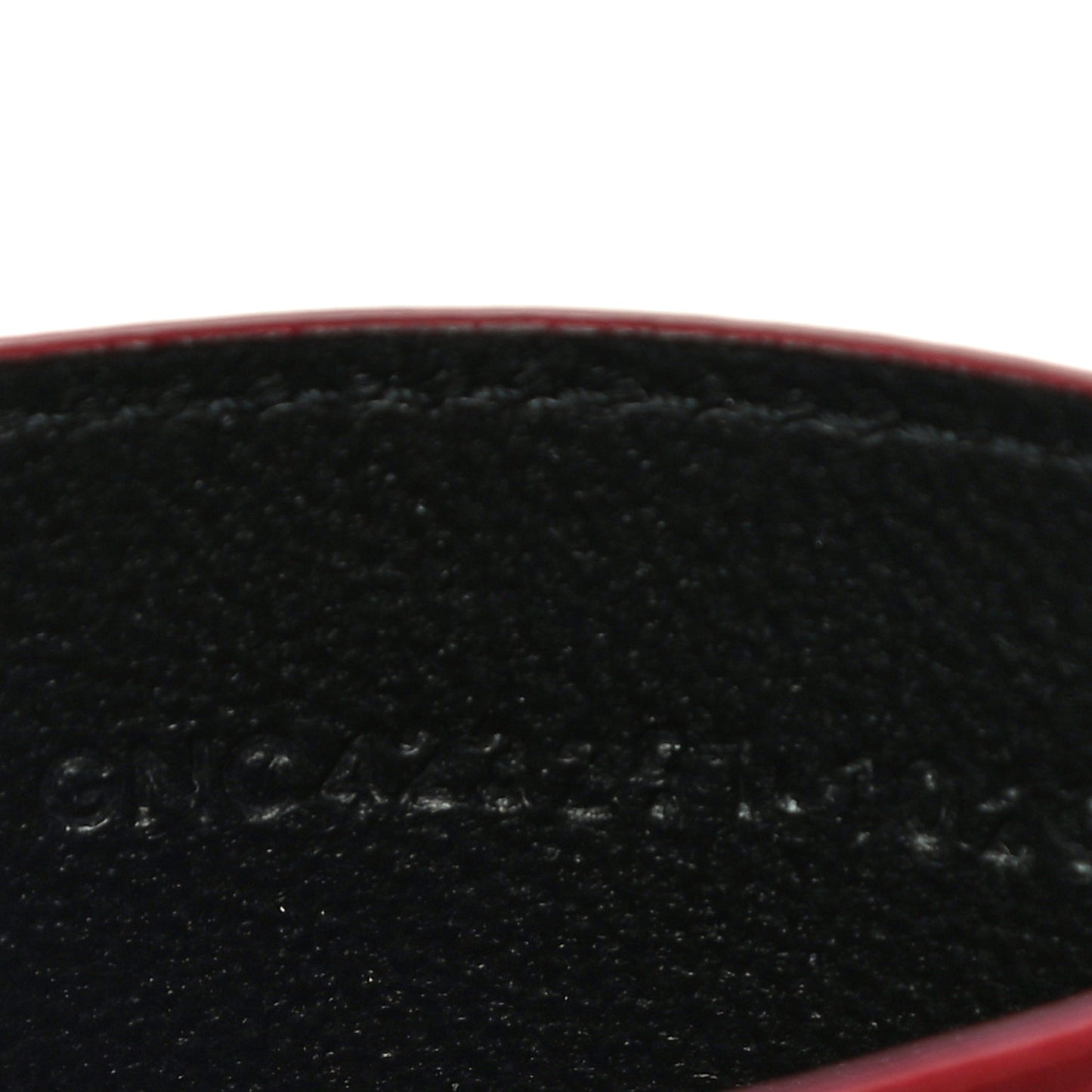 Grain De Poudre Matelasse Chevron Monogram Credit Card Case New Red