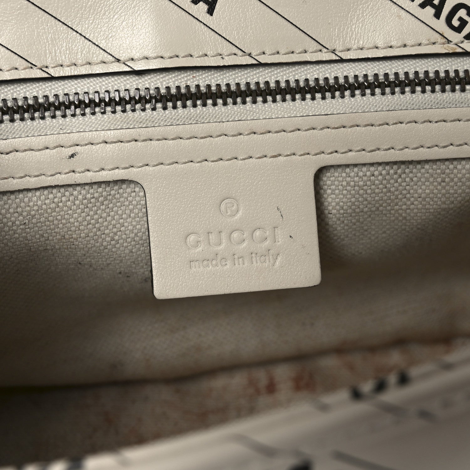 Gucci X BALENCIAGA Calfskin Matelasse Logo Print Small GG Marmont Shoulder Bag White 6 of 10