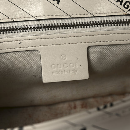 Gucci X BALENCIAGA Calfskin Matelasse Logo Print Small GG Marmont Shoulder Bag White 6 of 10