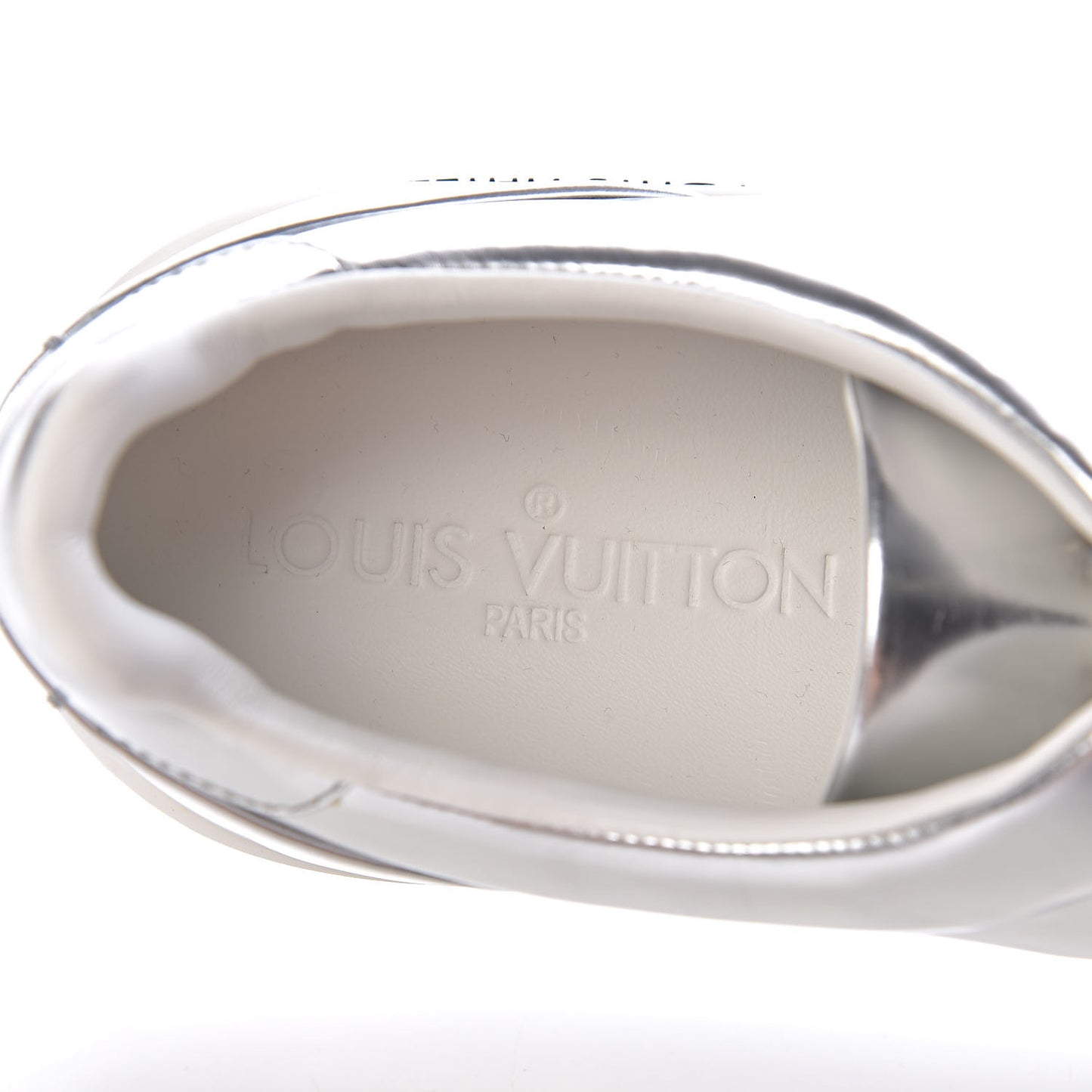 Metallic Calfskin Frontrow Sneakers 38.5 Silver