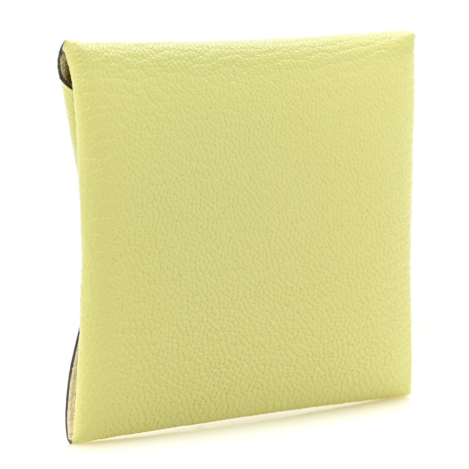 Hermes Chevre Mysore Bastia Verso Coin Purse Jaune Bourgeon Nata 3 of 10