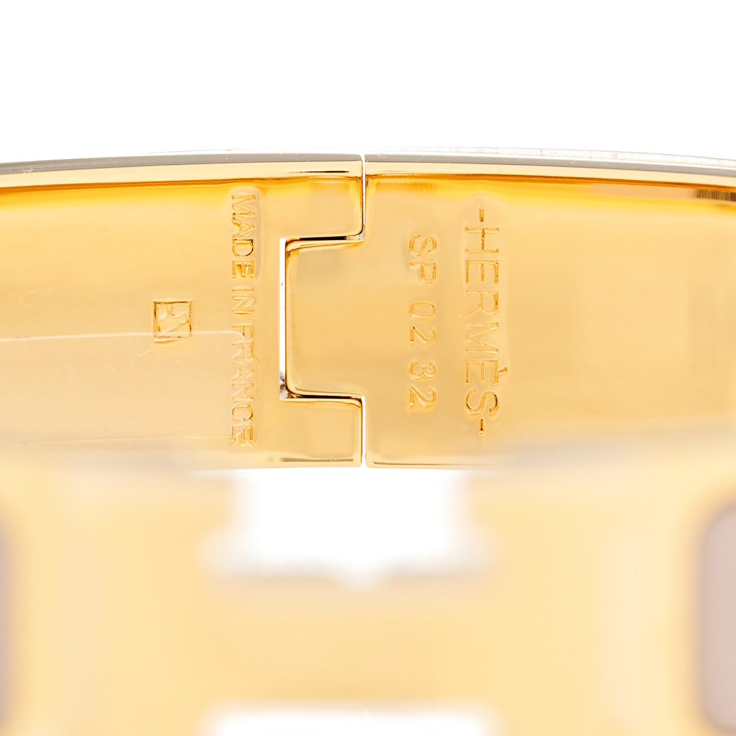 Enamel Narrow Clic Clac H Bracelet PM Marron Glace